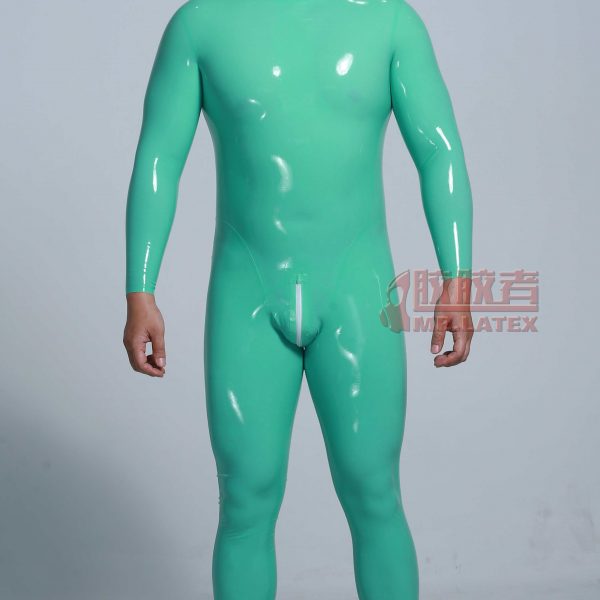 Jade Green latex rubber suit 3D cut