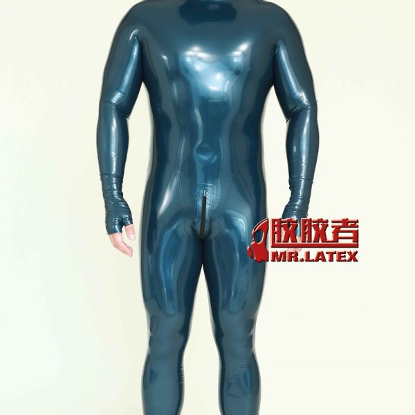 Metallic Peacock （light） latex rubber suit 3D cut