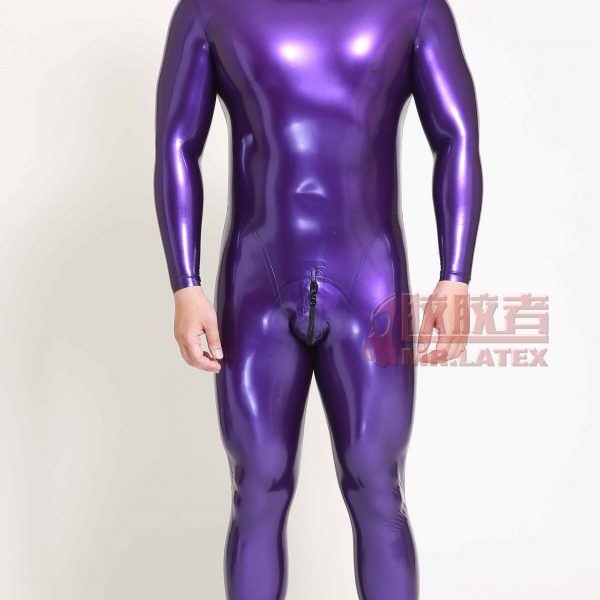 Metallic Purple（light） latex rubber suit 3D cut  0. 25mm